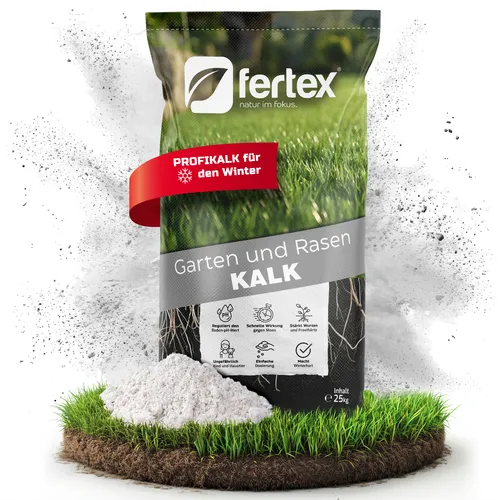 Fertex® Rasenkalk 25 kg – Dolomitkalk-Granulat pH-Ausgleich & Moosschutz Kalk