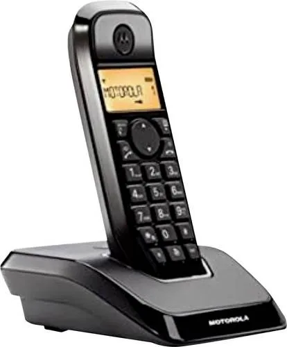 Motorola S1201 DECT-Telefon mit Anrufer-Identifikation - Festnetztelefon mit praktischer Anrufer-Identifikation, ideal für zu Hause oder im Büro. Monochrom-Display in elegantem Schwarz.
