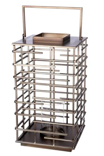 Casablanca Deko XXL Windlicht - Antik Silber - Laterne mit Glaseinsatz, Höhe 56,5 cm, ideal für eine gemütliche Atmosphäre in der Advents- und Weihnachtszeit. Schützt die Flamme vor Zugluft und ist ein perfektes Geschenk für jeden Anlass.