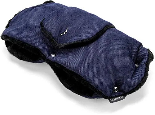 Osann Handmuff für Kinderwagen & Buggy inkl. Handytasche, Handwärmer, Muff aus Fell - Indigo