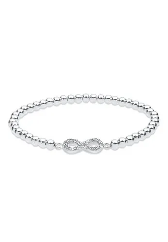 Elli Armband Damen Sterlingsilber mit Swarovski® Kristallen - Trendiges Infinity-Armband aus 925er Sterling Silber, filigran mit funkelnden Swarovski® Kristallen besetzt – ein glamouröses Highlight für modebewusste Frauen.