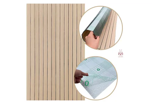 IKHEMalarka Wandpaneel Lamellen Selbstklebend 100x60 cm – PVC + PE-Schaum, 2,8 mm, Betonoptik, BxL: 60x100 cm, 0,6 qm, (1 Paneel = 100 × 60 cm (0,60qm) Tapete Marmor Struktur