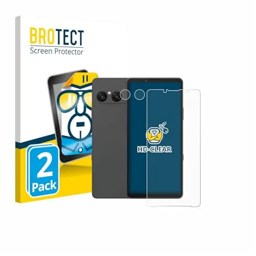 BROTECT 2 Stück Schutzfolie für Sony Xperia 10 VII (Display+Kamera) Displayschutz Folie Made in Germany, Ultra-Klar