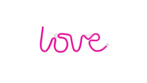 Neon LED LOVE różowy Bat + USB FLNEO5 Forever Light TELFORCEONE 5900495949349