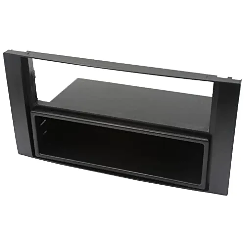 Audioproject A119 - Autoradio Radioblende Doppel-DIN mit Fach kompatibel für Ford C-Max Focus Fiesta Fusion S-Max C-Max Kuga - Einbaurahmen für 1-Din Radio schwarz