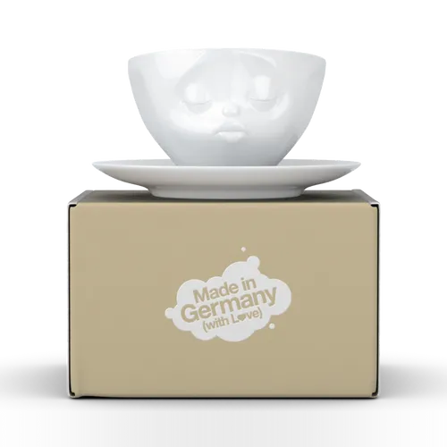 FIFTYEIGHT Kaffeetasse 200ml - Küssend Weiß - Stilvolle Kaffeetasse mit 200ml Fassungsvermögen, ideal für entspannte Kaffeemomente. Ein modernes Design, das jedem Tisch Eleganz verleiht.