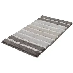 Kleine Wolke Badteppich Phönix, Grau - Rutschhemmend und Oeko-Tex® zertifiziert - Badteppich Phönix in Grau, rechteckig 60x100 cm, rutschhemmend und ideal für Fußbodenheizung, aus hochwertigem Textil, Oeko-Tex® zertifiziert für textiles Vertrauen.