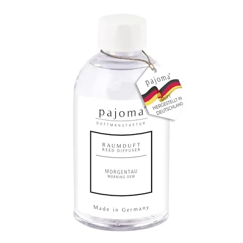 pajoma® Raumduft Nachfüllflasche 250 ml | Nachfüller für Lufterfrischer | intensiver und hochwertiger Duft in Premium Qualität (Morgentau)