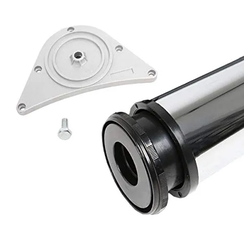 Tischbein 80mm Durchmesser Höhe 710mm Chrom glänzend Tischfuß Möbelfuss Metall