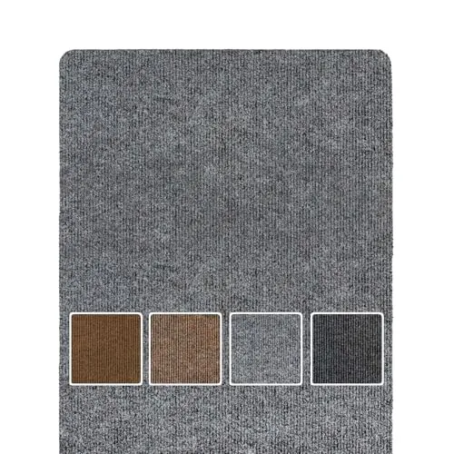 ANRO Teppich Fußmatte Schmutzfangmatte Fußabtreter Fußabstreifer Türvorleger Stribet Größe 60x180cm Carpet Grau