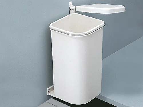 Hailo Abfallsammler Pico 5 - Weiß - Haushaltszubehör mit schwenkbarem Design für einfache Abfallentsorgung. Ideal für Drehtürschränke, geeignet für Schrankbreiten ab 30 cm und mit einem Fassungsvermögen von 5 Litern.