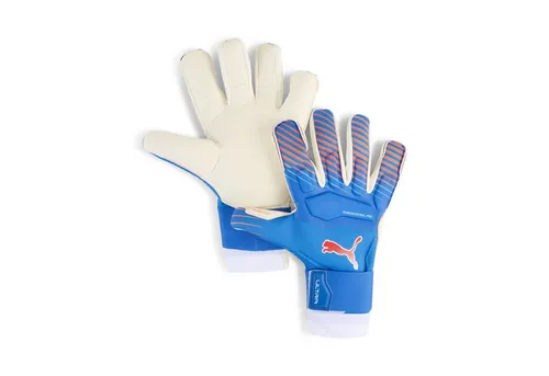 PUMA ULTRA Ultimate Hybrid Torwarthandschuhe Unisex - Torwarthandschuhe mit überragendem Grip dank 4 mm dicker Latex-Handfläche. Ideal für Fußballspieler, die Präzision und Dämpfung mit PUNCHCONTROL PRO Pads suchen.