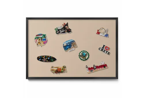 Tulup Magnettafel Beige 60x40 cm – Dekoratives Memoboard für das Homeoffice