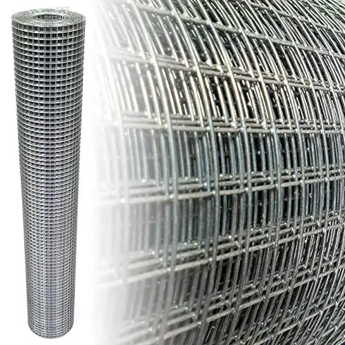 Volierendraht Verzinkt Maschenweite 12x12mm 4-Eck verzinkter Stahl Drahtgitter (5m, 1,4mm)