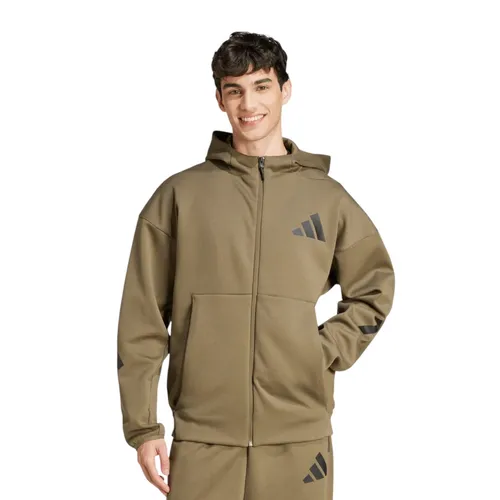 adidas Z.N.E. Zip-Hoodie - Hoodie aus dreilagigem Doppelstrickmaterial, ideal für Sport und Entspannung, mit Kapuze für optimale Konzentration und mattem 3-Streifen Logo für sportliche Vibes.