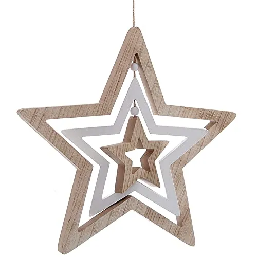 Großer Dekohänger Stern | Ø 35 cm | Fensterhänger Hänger Aufhänger | Holzherz Hängedeko