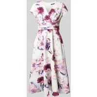 Swing Cocktailkleid mit V-Ausschnitt in Hellrosa, Größe 42 in pink von Swing