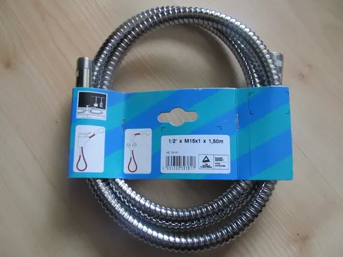 Brauseschlauch 1500 mmx M15 für Spültischarmaturen chrom