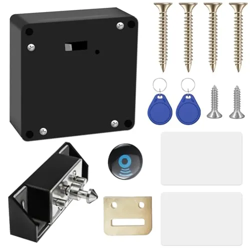 Sporgo Smart Schrankschloss NFC: Sicheres Möbelschloss mit RFID-Zugang - Schlösser für Schränke und Schubladen, bietet zwei Entsperrmethoden für maximalen Komfort und Sicherheit, ideal für Wohnungen, Büros und Fabriken.