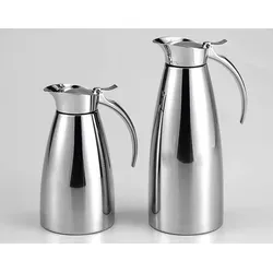 Emsa Thermoskanne Eleganza, 0,6 Liter, Easy Open - Thermobehälter mit Easy Open Verschluss für komfortable Einhandbedienung. Hält Getränke 12h heiß und 24h kalt, spülmaschinenfest und aus hochwertigem Edelstahl.