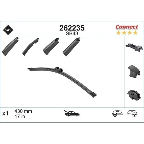 1x Wischblatt SWF 262235 passend für AUDI SKODA VW VW (SVW)