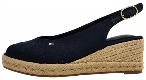 Tommy Hilfiger Damen Mid Wedge Espad Slingback Fw0fw09228 Keil-Espadrilles, Blue (Space Blue) – 39 EU - Elegante Keil-Espadrilles von Tommy Hilfiger, ideal für den Sommer. Der bequeme Slingback sorgt für perfekten Halt und Stil bei jedem Anlass.