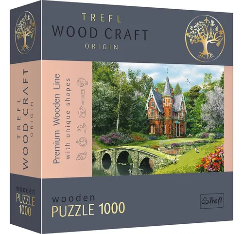 Trefl Holz Puzzle Viktorianisches Haus 1000 Teile - Hochwertiges Holzpuzzle mit 1000 Teilen, ideal für Puzzleliebhaber und bietet stundenlangen Spaß beim Zusammenbauen eines detailreichen viktorianischen Hauses.