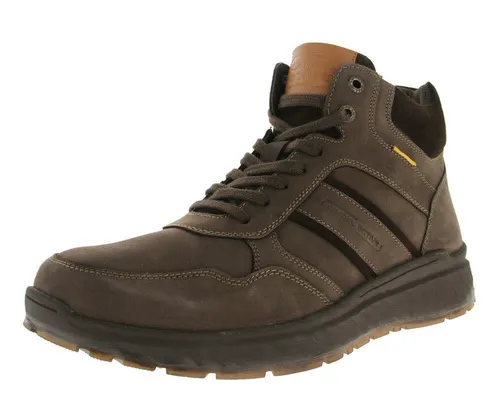 camel active Herren Wood Sneaker aus Leder Café - Stilvoll und Robust - Herren-Sneaker aus echtem Nubukleder mit robuster Schnürung und flexibler Laufsohle für optimalen Halt und Komfort im Alltag.