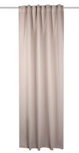 HOME WOHNIDEEN Vorhang Blacky 145 x 140 cm - Verdunklungsschal Beige - Fertiggardinen mit modernem Verdunkelungsstoff, ideal für eine behagliche Raumatmosphäre. Mit Kombiband für einfache Aufhängung und Möglichkeit zum Kürzen ohne Nähen.