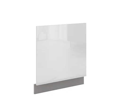 Küchen-Preisbombe Frontblende Geschirrspüler 60 cm Weiß Hochglanz - Sockelblenden für integrierbare Geschirrspüler, passend zu Küchenmodellen BIANCA, GREY und ROSE, mit eleganter Hochglanz-Oberfläche für ein modernes Küchendesign.