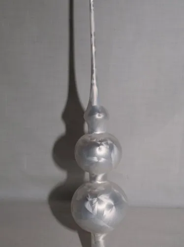 Jingle Bells Lauscha Christbaumspitze weiß Uni