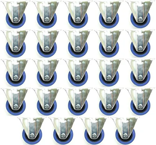 Stück 80mm Blue Wheels Bockrollen Transportrollen 140kg / Rad - INDUSTRIEQALITÄT (24 x Bock) 24