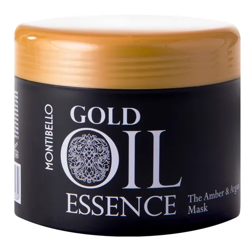 Montibello Gold Oil Essence Bernstein-Argan Maske 500ml - Haarmaske für alle Haartypen, speziell für zerstörtes Haar. Mit 500 ml sorgt sie für intensive Befeuchtung und Ernährung. Ideal für gesunde, strahlende Haare.
