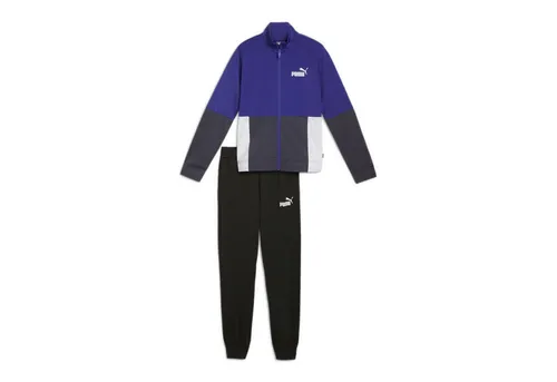 PUMA Jungen Trainingsanzug Colorblock Poly Suit blau 140 EU - Bequemer Trainingsanzug für aktive Jungen, ideal für Sport und Freizeit. Hergestellt aus strapazierfähigem Polyester, pflegeleicht und maschinenwaschbar.