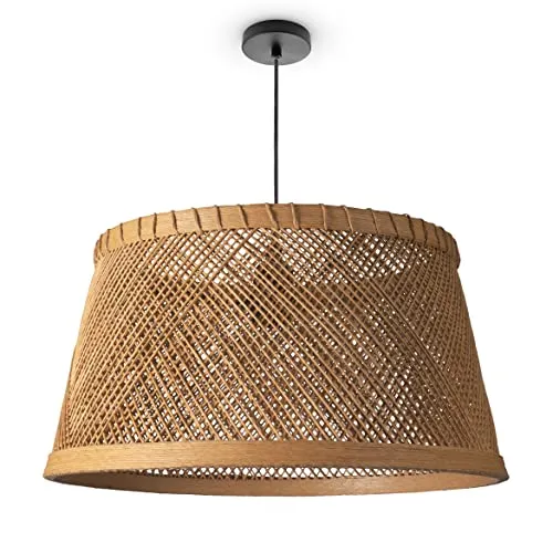 Paco Home Deckenlampe Bambus Hängelampe Ø42cm in beige von Paco Home