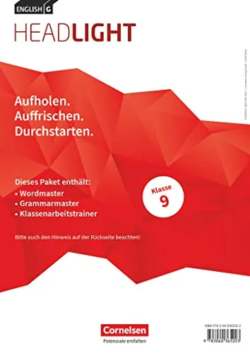 English G Headlight - Band 5: 9. Schuljahr - Englische Grammatik: Umfassendes Paket mit Arbeitsheften Wordmaster, Grammarmaster und Klassenarbeitstrainer für effektives Lernen.