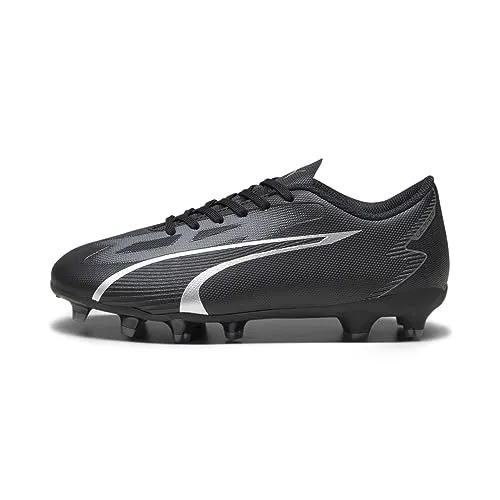 PUMA Unisex Kid's Ultra Play Fg/Ag Jr Soccer Shoe, Puma Black Asphalt, 32 EU