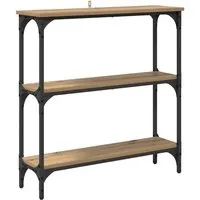 vidaXL Konsolentisch Artisan-Eiche mit Regal 75x22,5x75 cm