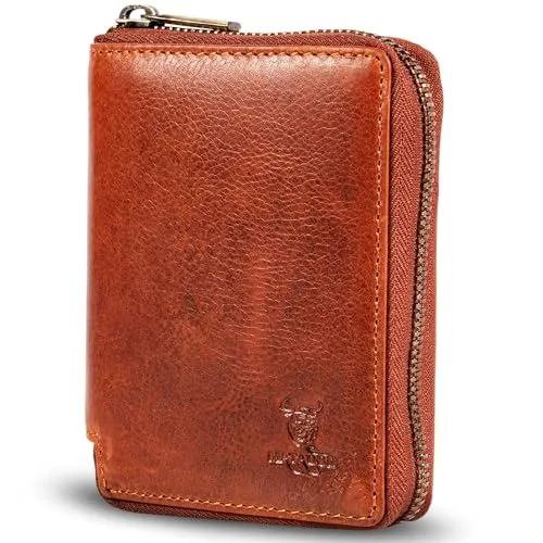MATADOR RFID Geldbörse aus weichem Leder - Geldbörse für Damen und Herren mit RFID-Schutz, aus hochwertigem braunem Leder, ideal für sicheres Aufbewahren von Karten und Bargeld.