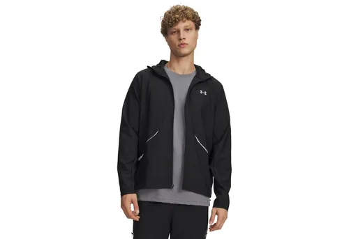 Under Armour Unstoppable Woven Jacke in Schwarz - Stylische Sweatjacke aus hochwertigem Polyester, ideal für Freizeit und Sport. Mit bequemer Passform und modernem Design, perfekt für aktive Tage.