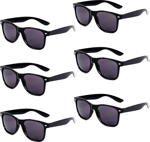 Bunte Sonnenbrille Set Neon – Vintage Brillen für Herren und Damen - 6er Set farbenfroher Sonnenbrillen im 80er Jahre Neon-Style. Leichtes, robustes Design mit UV-Schutz, ideal für Partys, Urlaub und Freizeit. Setze Akzente und genieße die Sonne!