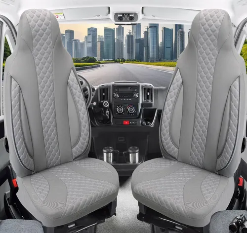 Schonbezüge Sitzbezüge für Ford Transit 7 Bj ab 2014 in Grau PL409