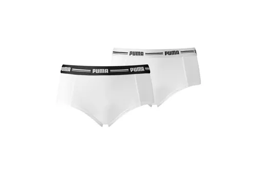 PUMA Panty PUMA WOMEN MINI SHORT 2P (2er Pack) schmaler Logo-Gummibund