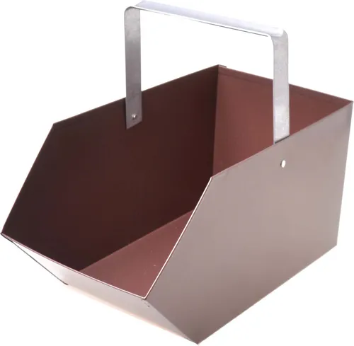 Aqbau® Kohlenkasten Kohlenschütte Aschekasten Aschebehälter Metallkohlenkasten Braun