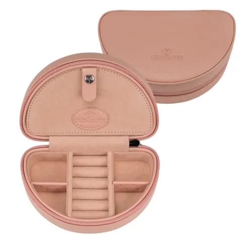 Windrose Marvella Schmucketui 16 cm in Rose - Schmuckaufbewahrung mit elegantem Design, ideal für unterwegs. Das kompakte Etui schützt Ihre Schmuckstücke sicher und stilvoll.