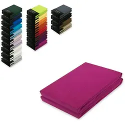 EXKLUSIV HEIMTEXTIL Jersey Spannbettlaken Doppelpack 90 - 100 x 200 cm Pink