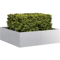 vidaXL Pflanzkübel 100x100x30 cm aus verzinktem Stahl - Langlebiger Pflanzkübel für Gärten und Terrassen, bietet viel Platz für Pflanzen und ist korrosionsbeständig für eine langanhaltende Nutzung.