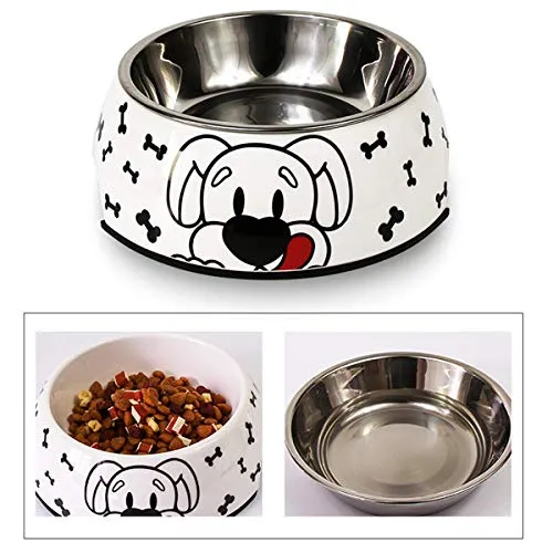 Generies Hund Fressnapf, Futternapf rutschfest | für kleine & mittelgroße Hunde | Futternapf Katze | Hunde-Napf Hund | Katzen-Napf Edelstahl-Napf | Kunststoff (Large,Hund)