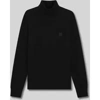 BOSS Akiro Rollkragenpullover für Herren - Schwarz - Größe XL - Herren-Sweatshirts, hochwertiger Pullover aus Baumwolle und Kaschmir, bietet Wärme und Atmungsaktivität für den Winter.