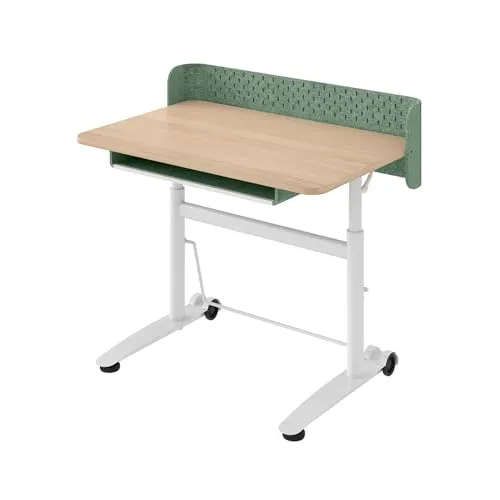 Ergotopia höhenverstellbarer Kinderschreibtisch – ergonomisch für Kinder ab 6 Jahren - Höhenverstellbarer Schreibtisch (56–75 cm) für optimale Anpassung an die Körpergröße Ihres Kindes. Ideal für gesundes Lernen und Spielen, sicher und stabil mit einem langlebigen Stahlgestell.